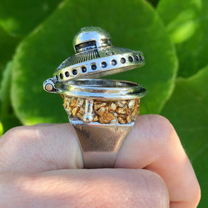 Ring With Hidden Compartment-Rave Fashion Goddess