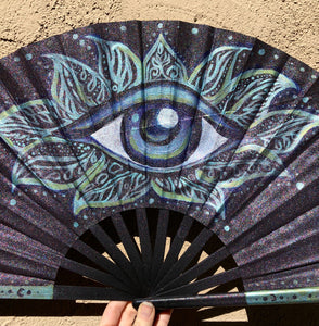 Trippy Hand Fan-Rave Fashion Goddess