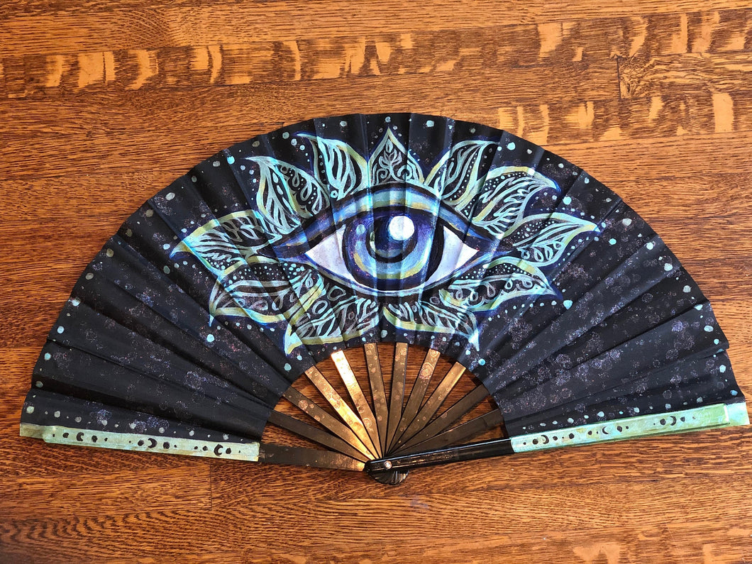 Trippy Hand Fan-Rave Fashion Goddess